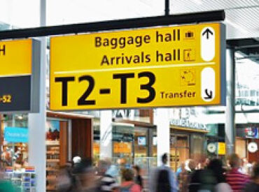 Arrivals abroad travel airport