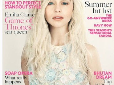 Emilia Clarke Wears a Blonde Wig on the Cover of British Vogue
