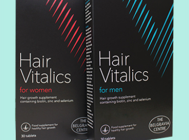 salmon Hair Vitalics for blue turq Women and Hair Vitalics for Men healthy hair supplement hair specialist Belgravia Centre