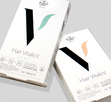 Hair Vitalics for Women Hair Vitalics for Men food supplement for healthy hair growth from The Belgravia Centre Hair Clinic London