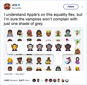 JME vampire equality flex emoji meme