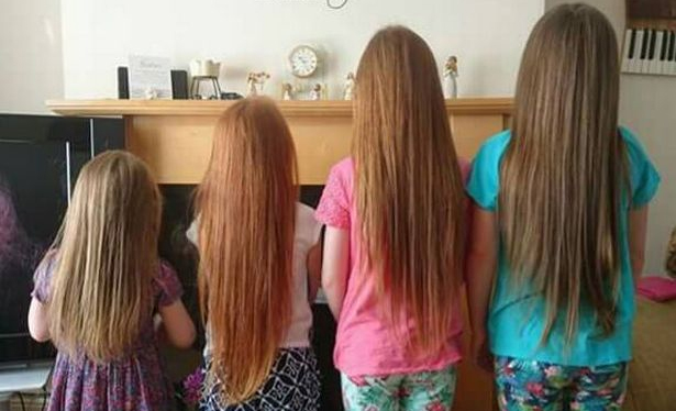 Four sisters donate hair to little princess trust