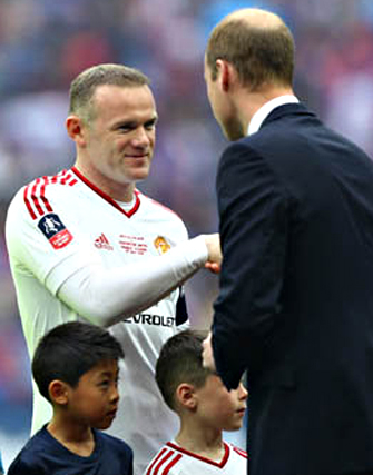 Wayne Rooney with Prince William
