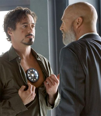 Tony Stark and Obadiah Stane in Iron Man