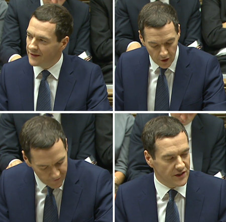 Chancellor George Osborne Shows Signs of Thinning Hair During Budget Speech