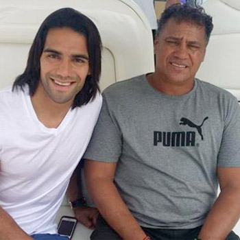 Radamel Falcao Pictured With his Father