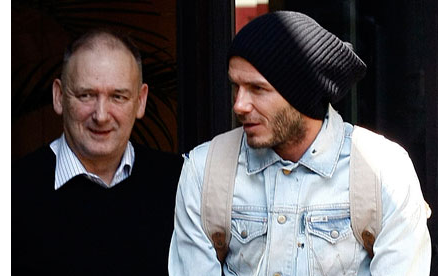 David Beckham with his Dad Ted