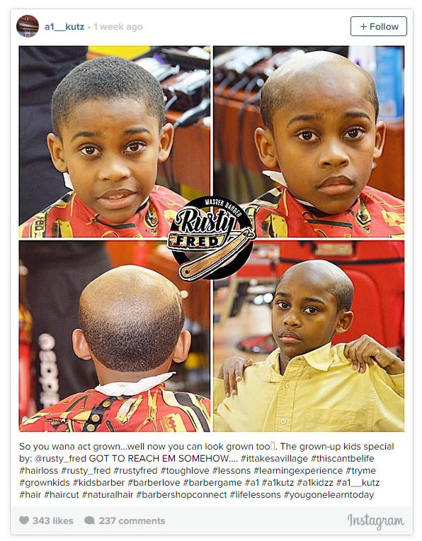 Barber Offers Free Balding Haircuts For Naughty Children