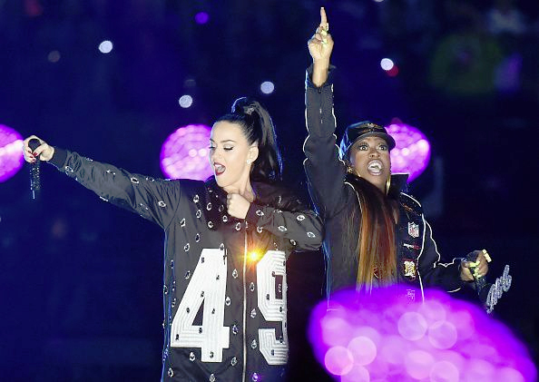 Super Bowl XLIX Half Time Performers Katy Perry and Missy Elliot Both Wore Hair Extensions