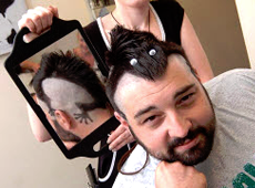 Lizard Haircut Raises Money for Macmillan 'Shave or Style' Campaign