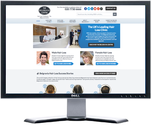 The Belgravia Centre Hair Loss Clinic Launches New Website