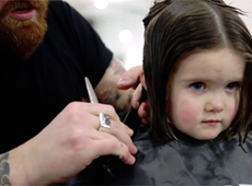3 Year Old Donates Hair to Charity